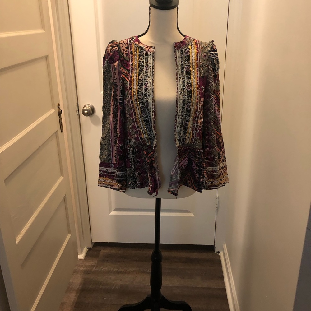Wonder my Boho Peplum Sequin Jacket